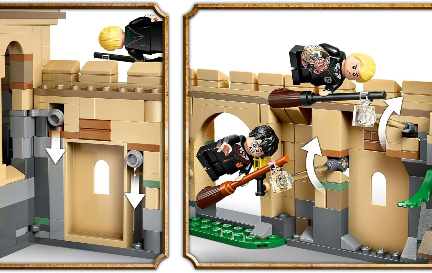 Bradavický hrad LEGO Harry Potter: Dobrodružná sada lekcí létání se 6 sběratelskými minifigurkami včetně Draca Malfoye a profesorky McGonagallové Hrací sada pro chlapce a dívky 9 let 76447 Stavebnice Besuche den LEGO-Store