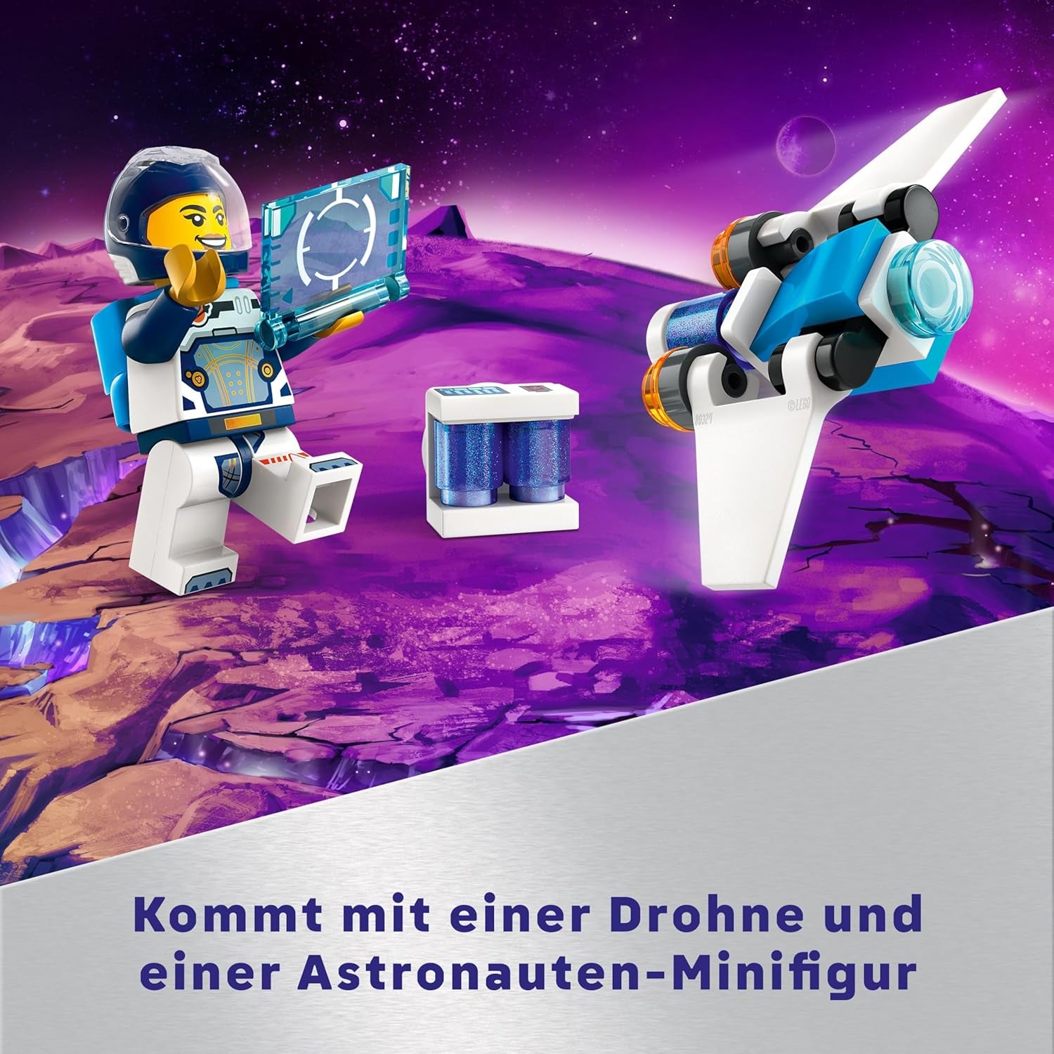 LEGO City Raumschiff, Weltraum-Spielzeug s raketoplánem pro děti v Baen, Jungen und Mädchen ab 6 Jahren, Set s astronautem-figurka 60430