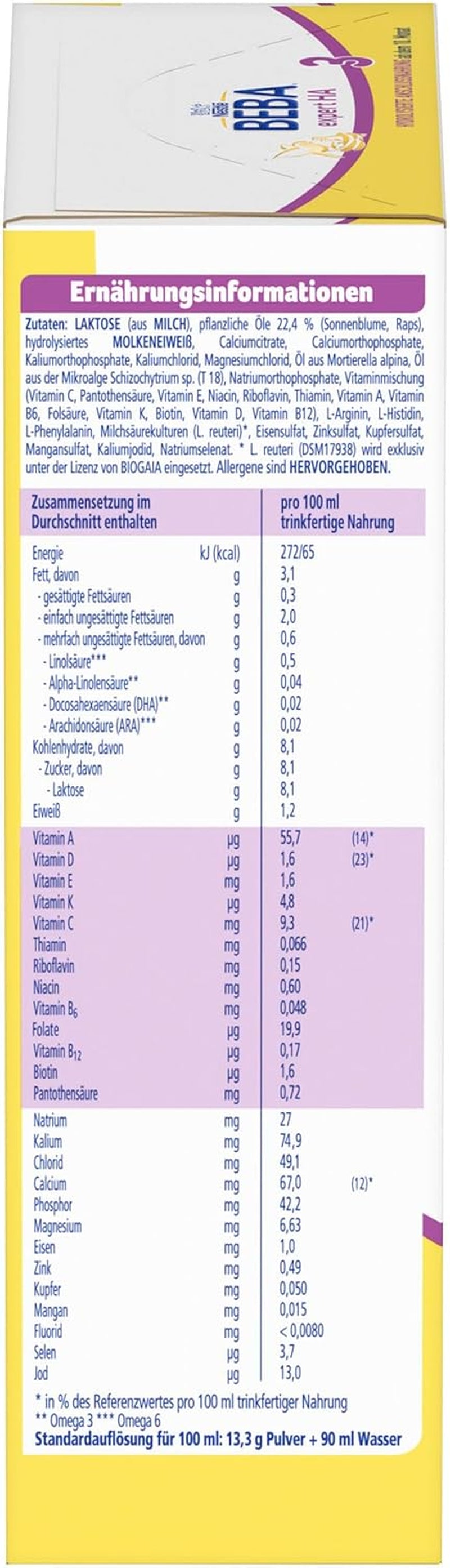 BEBA expert HA 3 Hydrolyzované pokračovací mléko, od 10 měsíců, 1 balení (1 x 550 g)