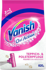 Vanish Oxi Action čisticí prášek na koberce a čalounění - 1 X 820 G - Čistí velké plochy koberců a čalounění od špíny, zápachu a prachu Rufe Naty Shop Prací prostředky na praní 820 gramů