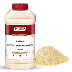 Prymat Getrockneter Knoblauch granuliert 1,05 kg – Aromatisches Knoblauchgranulat zum Würzen von Fleisch, Fisch, Gemüse, Saucen, Dips & Marinaden – intensiv im Gesmack – ohne Zusätze