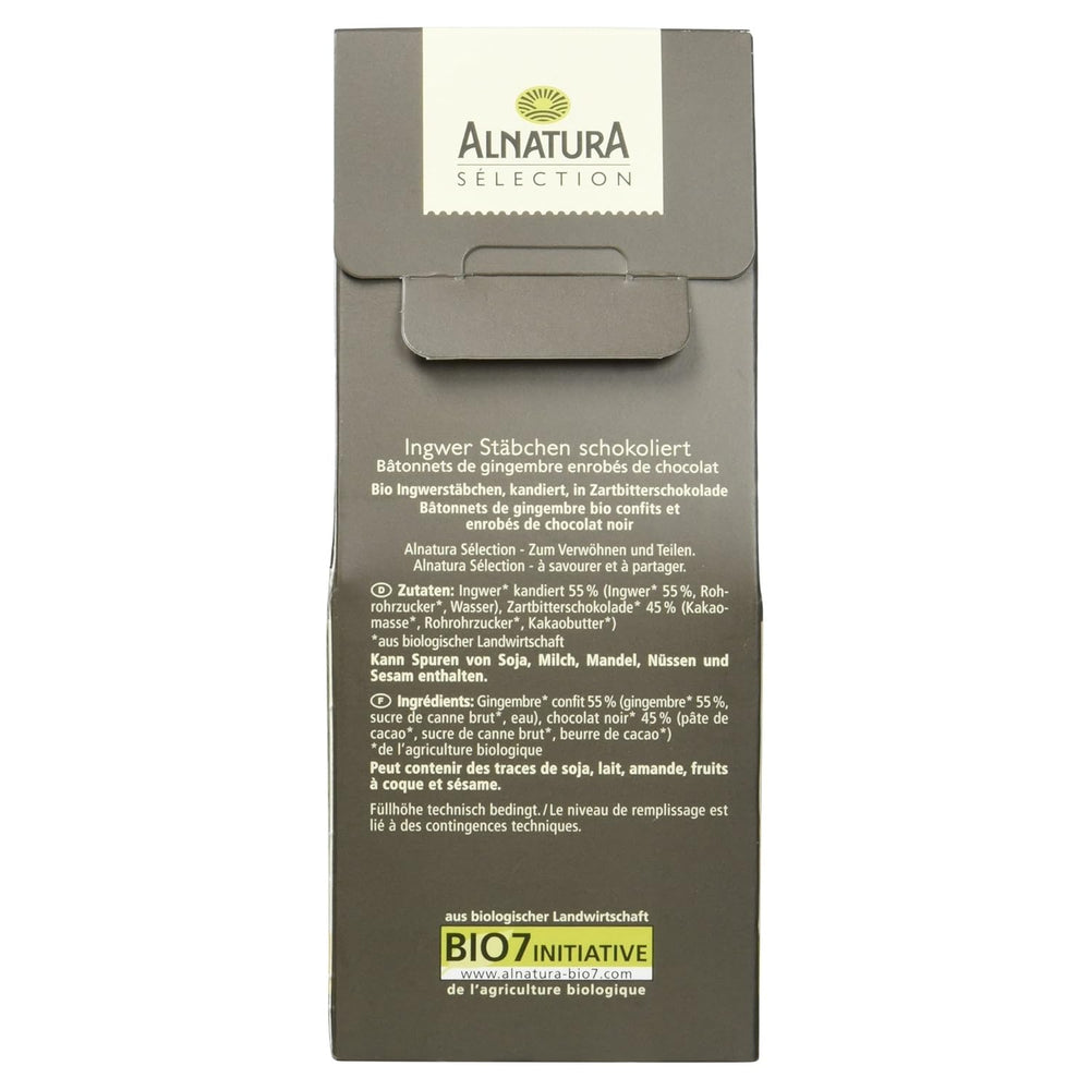 Výběrové zázvorové tyčinky v bio čokoládě, 90g