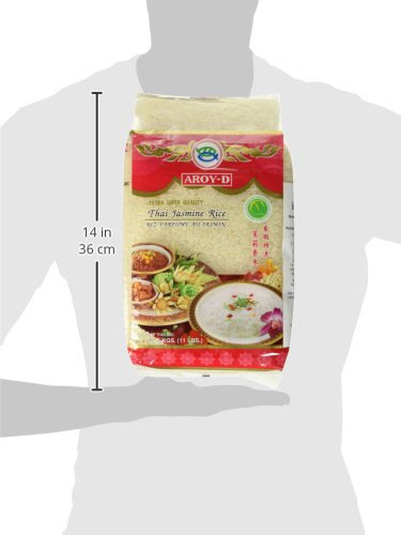 Aroy-D vonná rýže, 100% dlouhozrnná rýže, 1 balení (1 x 5 kg)