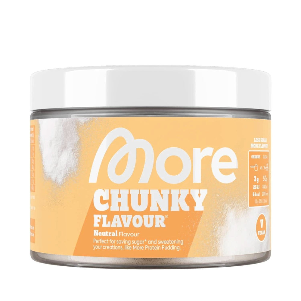 MORE Chunky Flavour, Blueberry Cheesecake, Pudră aromatizantă pentru îndulcire cu inulină și lactază, 150 grame Indulcitori Naty Shop 150 grame Aromă neutră