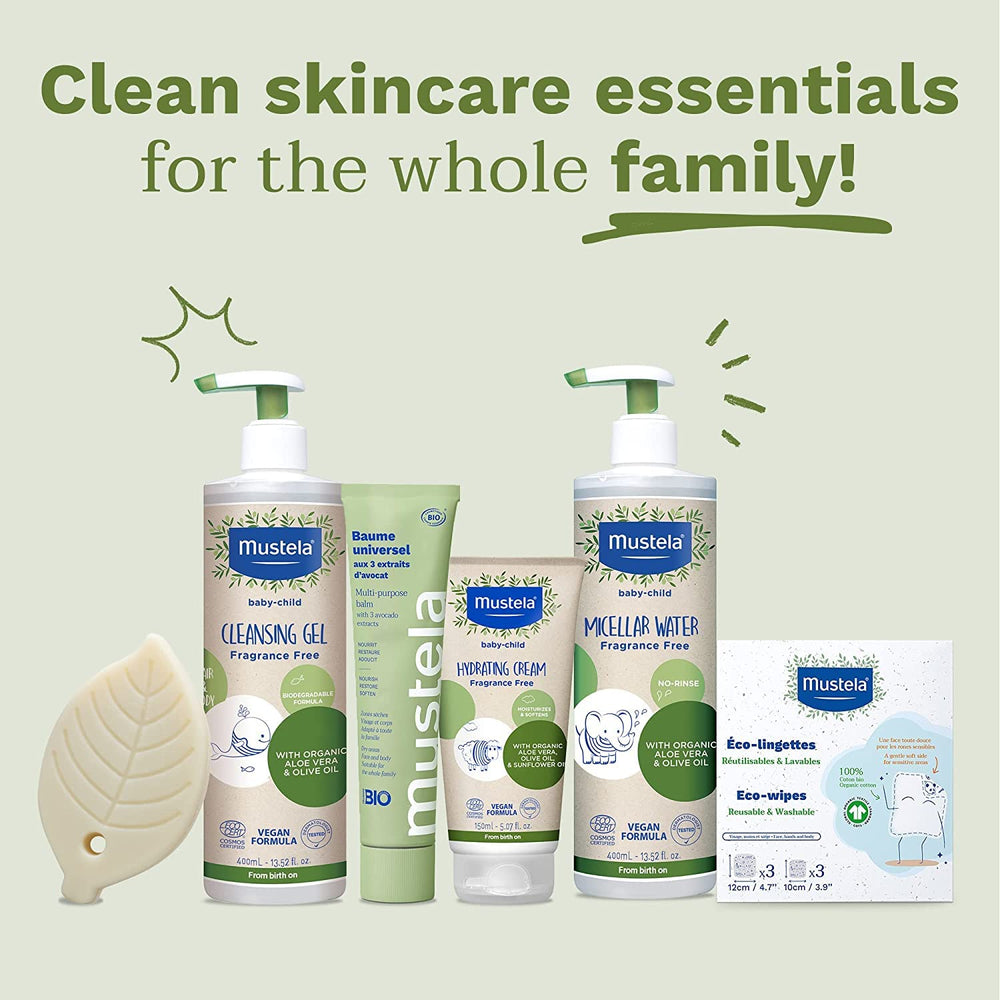 100% bavlna GOTS opakovaně použitelné tělové a make-up plenky pro miminka a celou rodinu - čistí pokožku a absorbuje nečistoty, vhodné pro citlivou pokožku (6 balení)