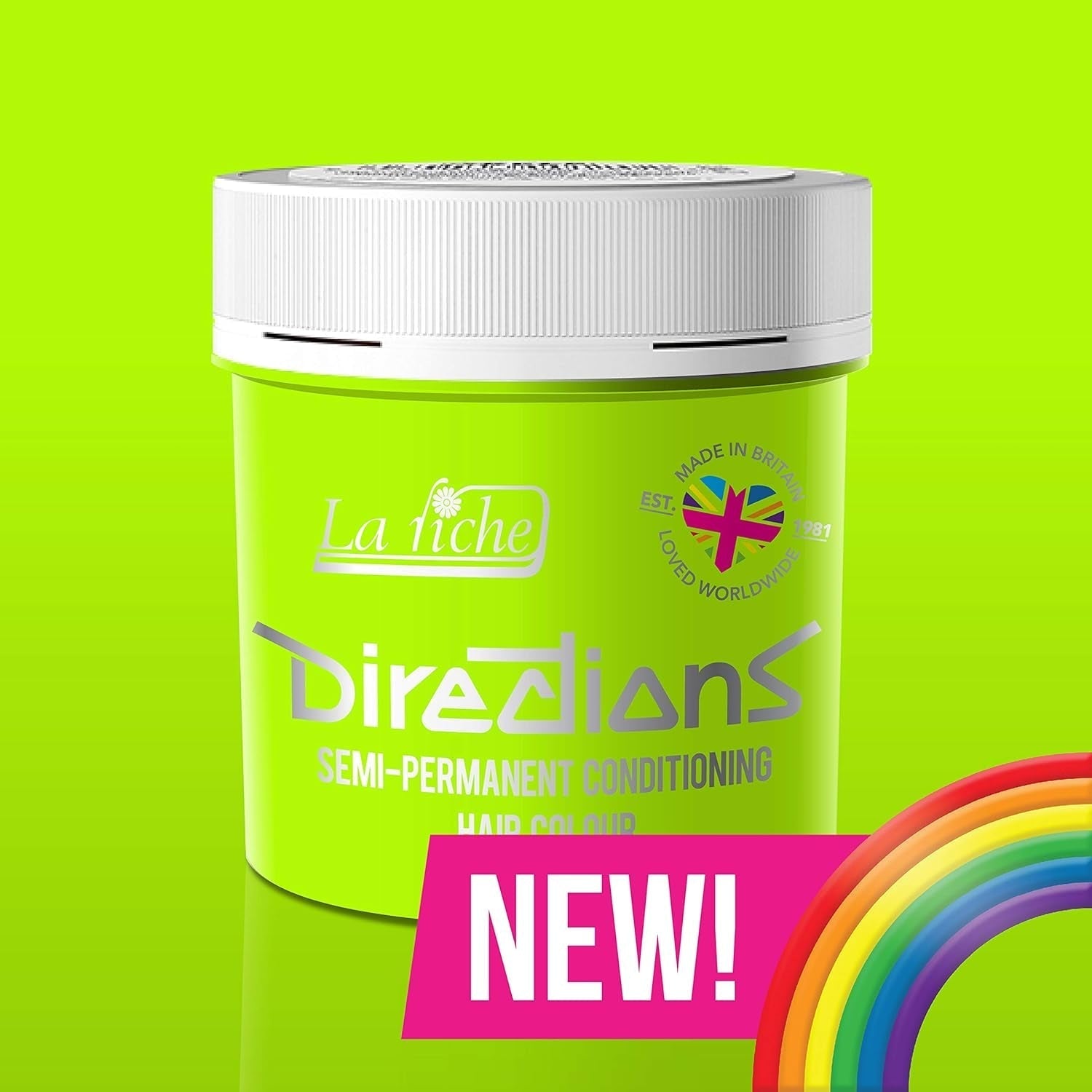 Culoare de păr semipermanentă Directions 88ml - Fluorescent Orange Vopsea pentru par Naty Shop Verde fluorescent 88 Ml (pachet de 2)