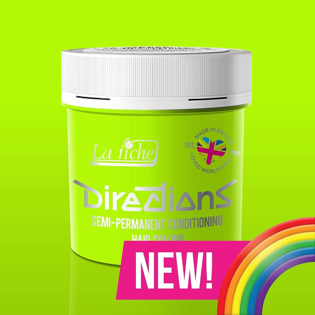 Culoare de păr semipermanentă Directions 88ml - Fluorescent Orange Vopsea pentru par Naty Shop Verde fluorescent 88 Ml (pachet de 2)