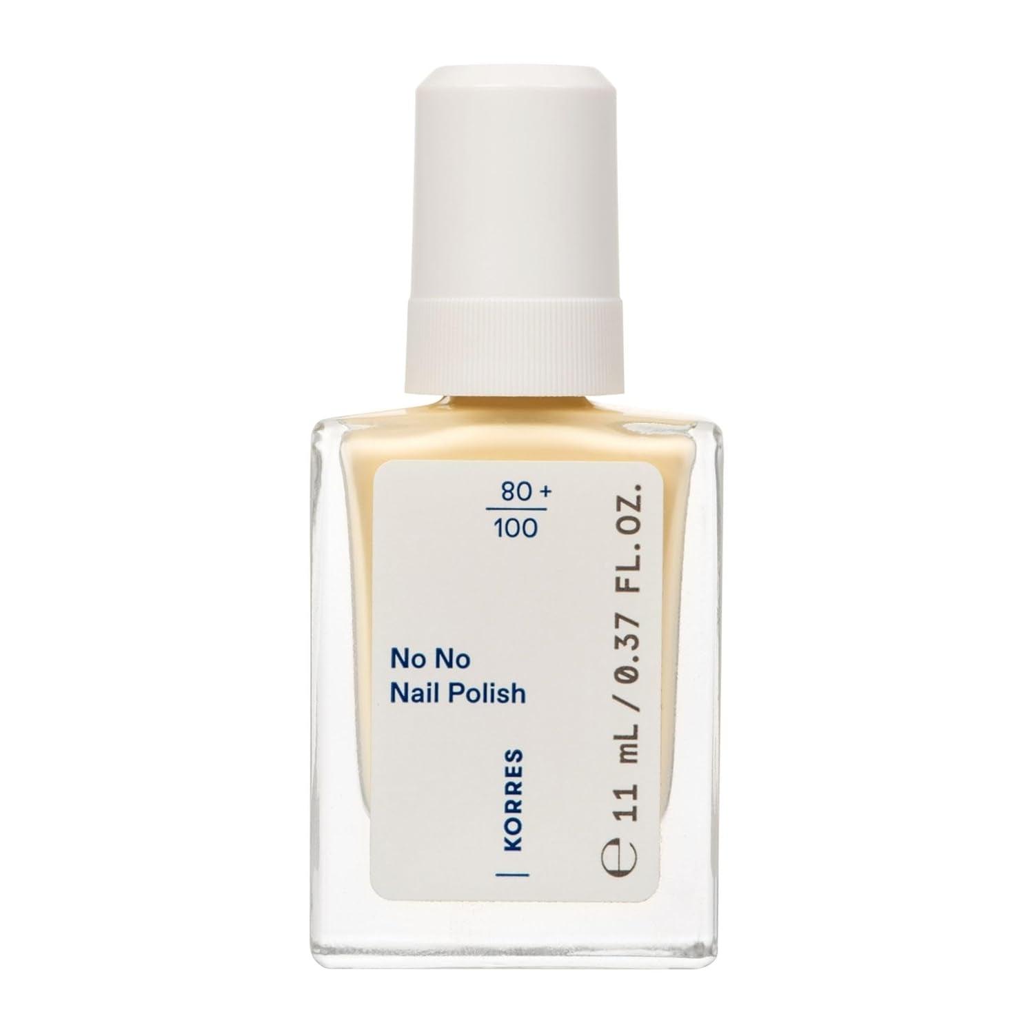 KORRES No No báze laku na nehty - 10% veganská báze bez uvolňování, pro dlouhotrvající barvu odolnou proti odlupování, 11 ml - přirozeně pěstěné nehty, bez škodlivých látek
