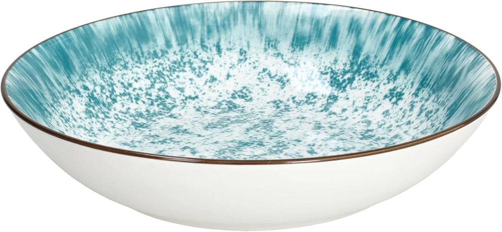 Kalos, set de veselă pentru 6 persoane, 18 piese, porțelan, albastru deschis