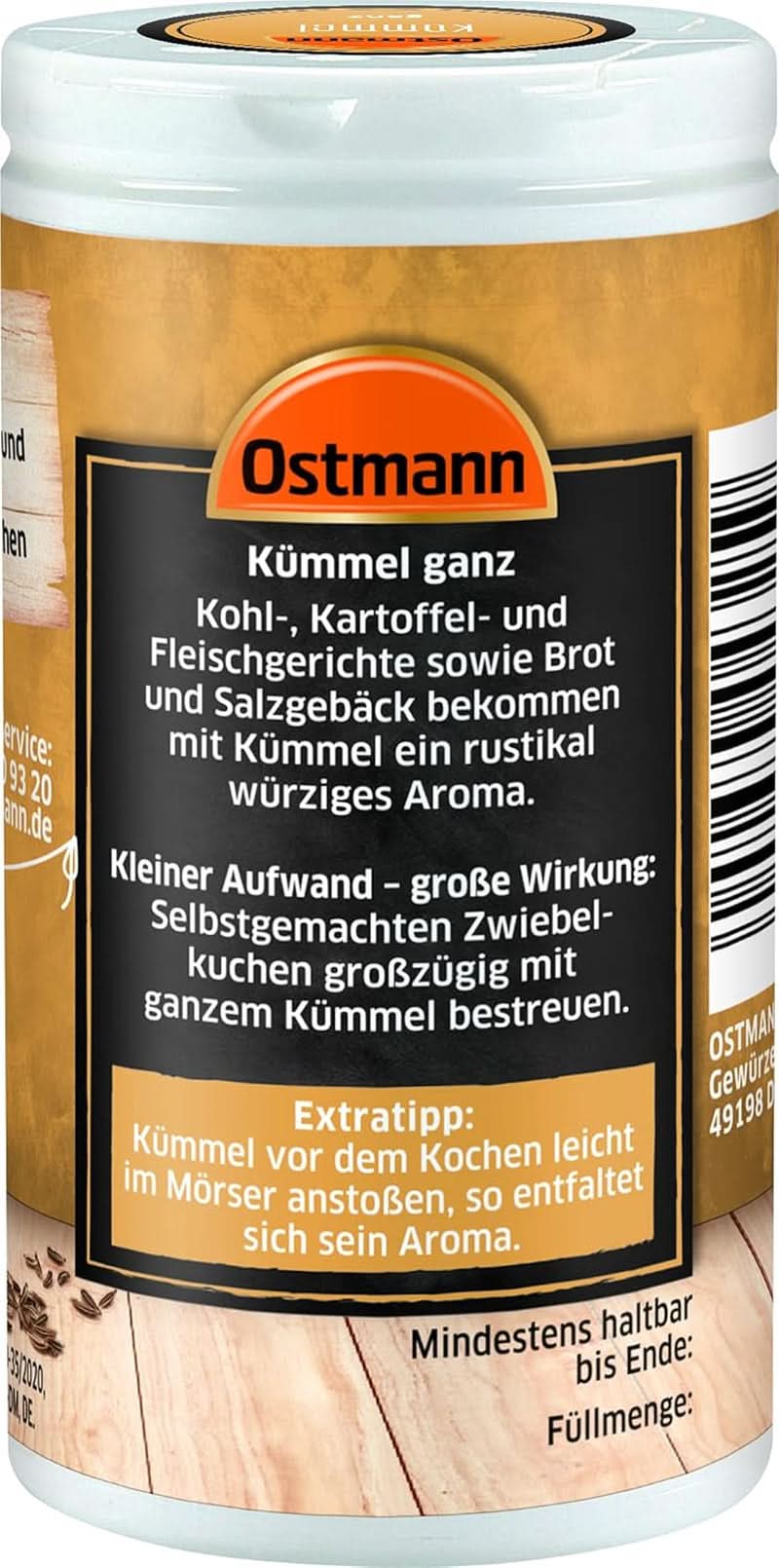 Ostmann - Celý kmín, 35 gramů Condimente Naty Shop
