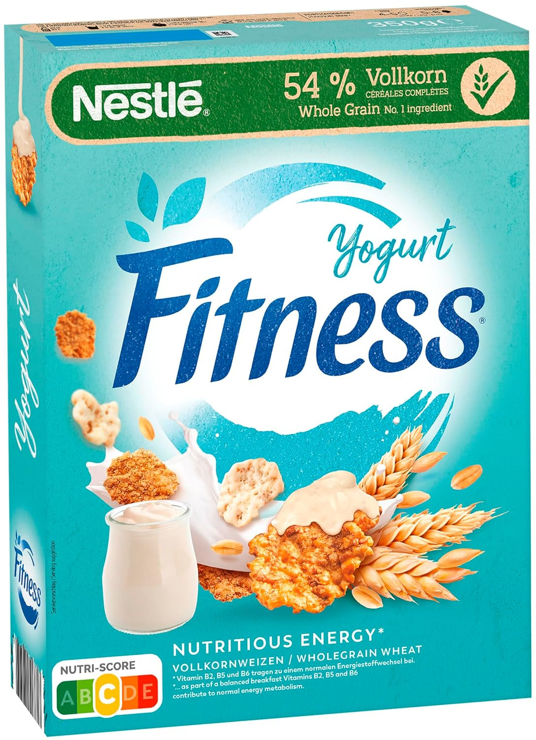 Nestlé Fitness jogurt celozrnné snídaňové cereálie s příchutí částečného jogurtu 1 balení (1 x 350 g)