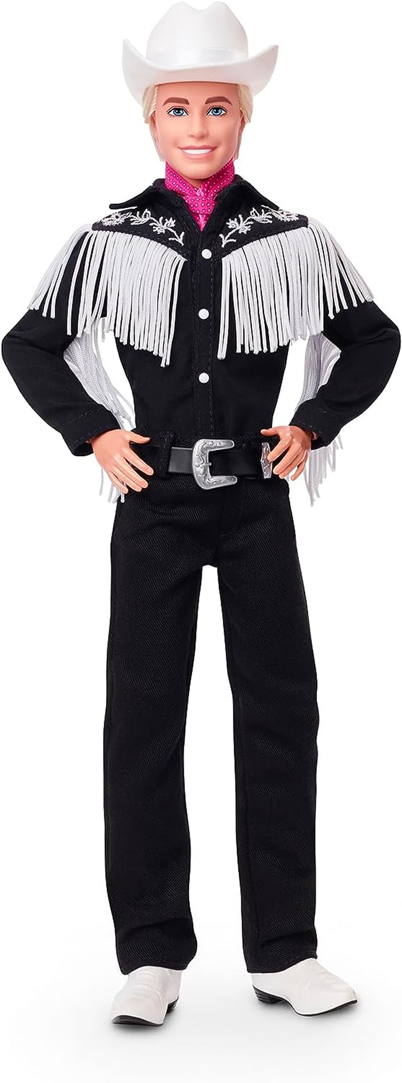 BARBIE the MOVIE Ken - Păpușă de colecție din lungmetraj cu ținută western, cămașă vintage, pălărie de cowboy, cizme albe, pentru copii de la 3 ani în sus, HRF30 Papusi Naty Shop Titlu implicit