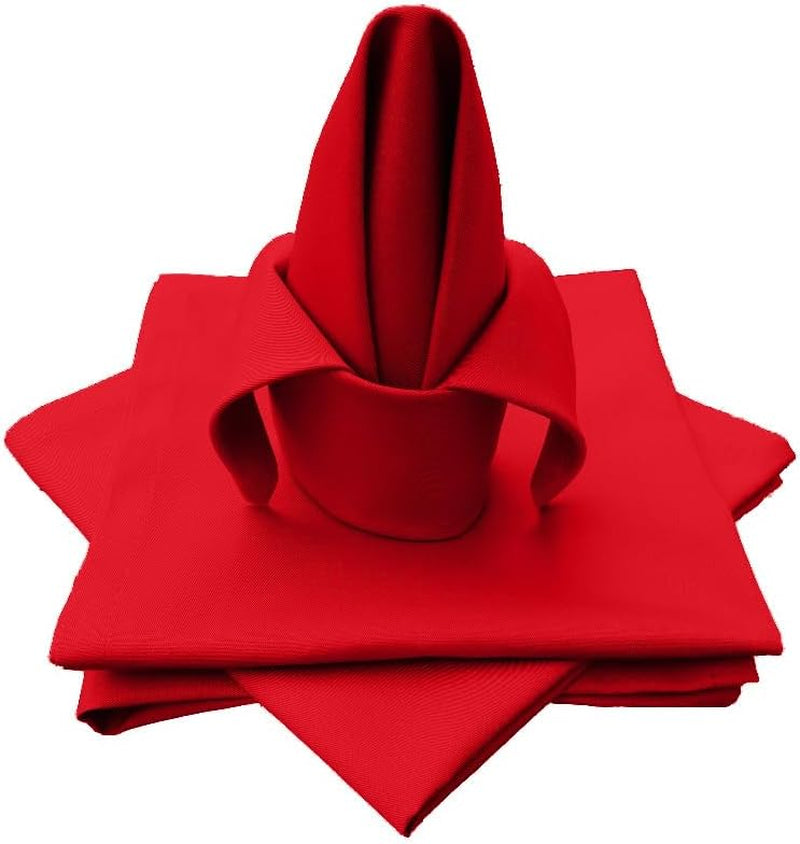 Lemos Home Șervețel de masă din țesătură de înaltă calitate 4 bucăți 100% bumbac Colecție Concept, culoare și dimensiune selectabile (Set de 4 șervețele din țesătură - 45X45Cm, roșu)