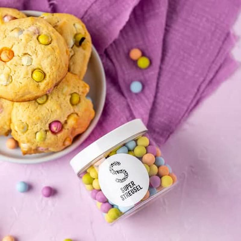 Super Streusel, Jedlé cukrové perly s čokoládovou náplní, 170 gramů Naty Shop