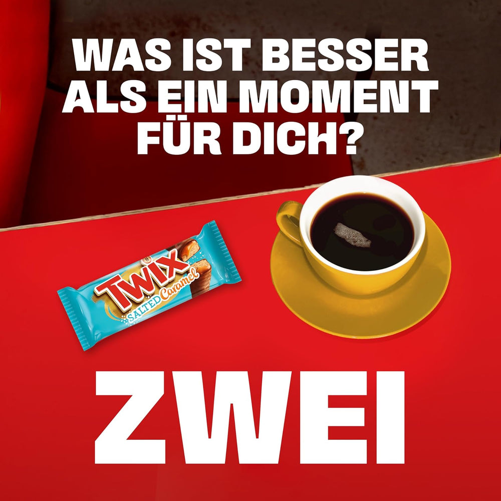 Čokoládové tyčinky Twix se slaným karamelem | Velké balení čokolády | 30 dvojitých tyčinek (30 x 46 g)