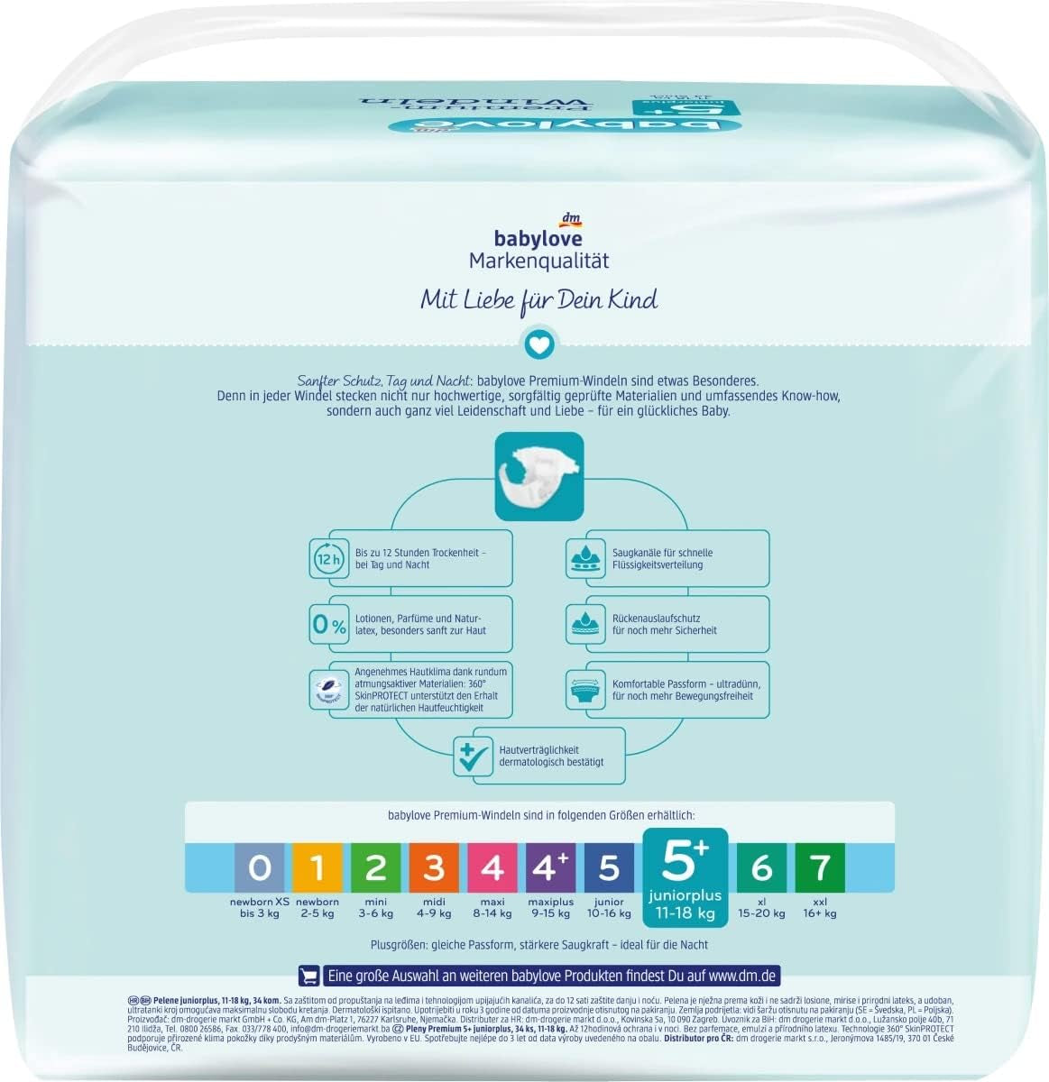 Pleny Premium Active Plus vel. 5+, Junior Plus 13-27 kg, 1 x 34 ks.