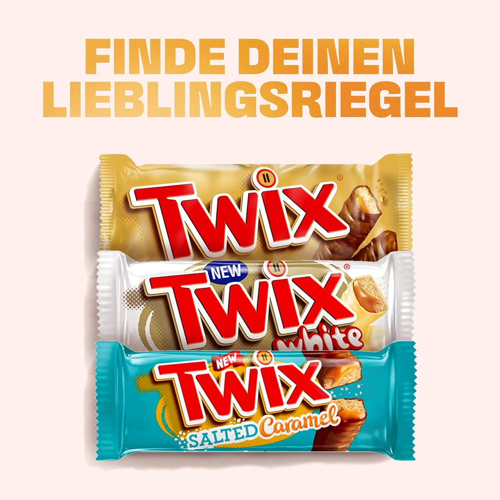 Twix bílé čokoládové tyčinky; karamel, sušenky, bílá čokoláda; více balení čokolády; 5 tyčinek (5 x 46 g)