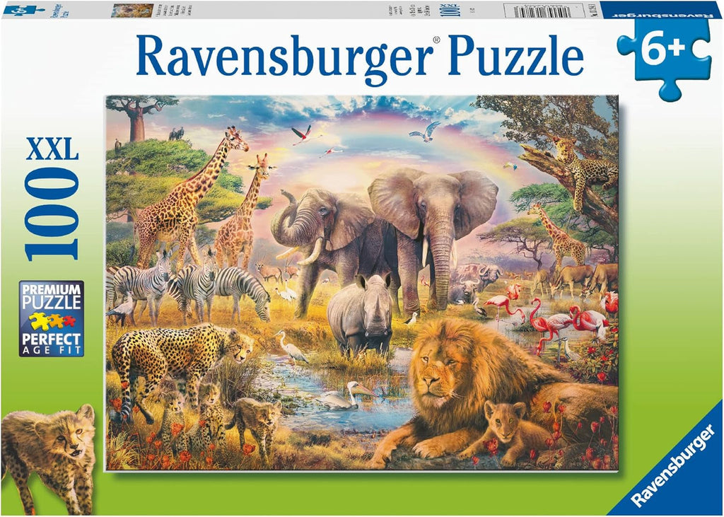 Puzzle pentru copii Ravensburger - Savana africană - puzzle de 100 de piese pentru copii de 6 ani și peste Puzzle Naty Shop Titlu implicit