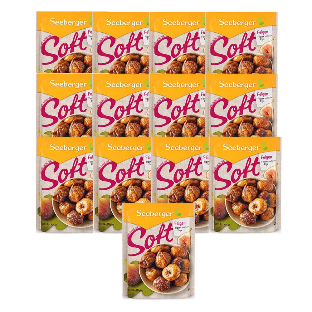 Seeberger měkké, medově sladké kamenné fíky s dužninou - pro gurmány, kteří si uvědomují výživu, 13 x 200 gramů Naty Shop Dehydratované produkty