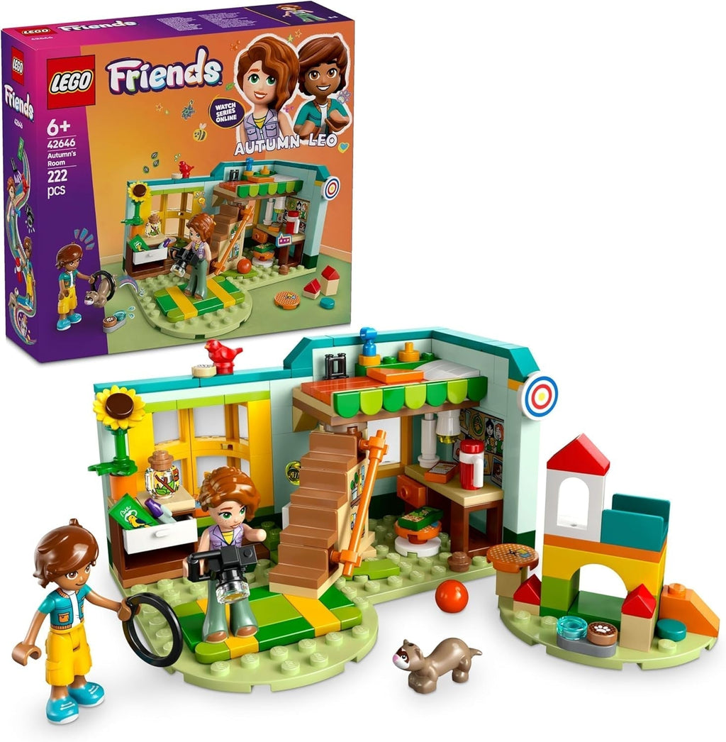 LEGO Friends Autumn's Room, set de construit și jucat pentru jocuri de rol creative, set pentru fete de la 6 ani cu 2 minifigurine și o figurină de dihor, jucărie educativă 42646 Seturi de constructie Besuche den LEGO-Store Titlu implicit