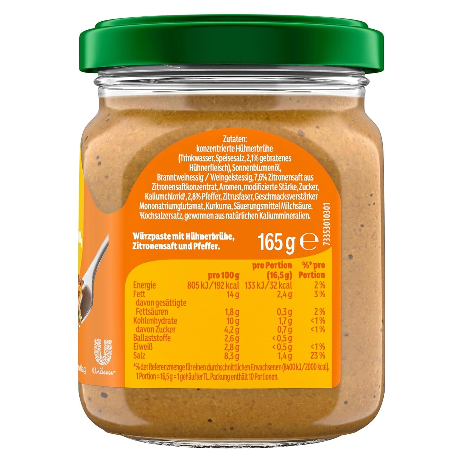 Knorr Schnell gewürzt Kochpaste Gebratenes Hühnchen, Zitrone & Pfeffer einfach & schnell für einen besonders intenzivní, geballten Gesmack 165 g