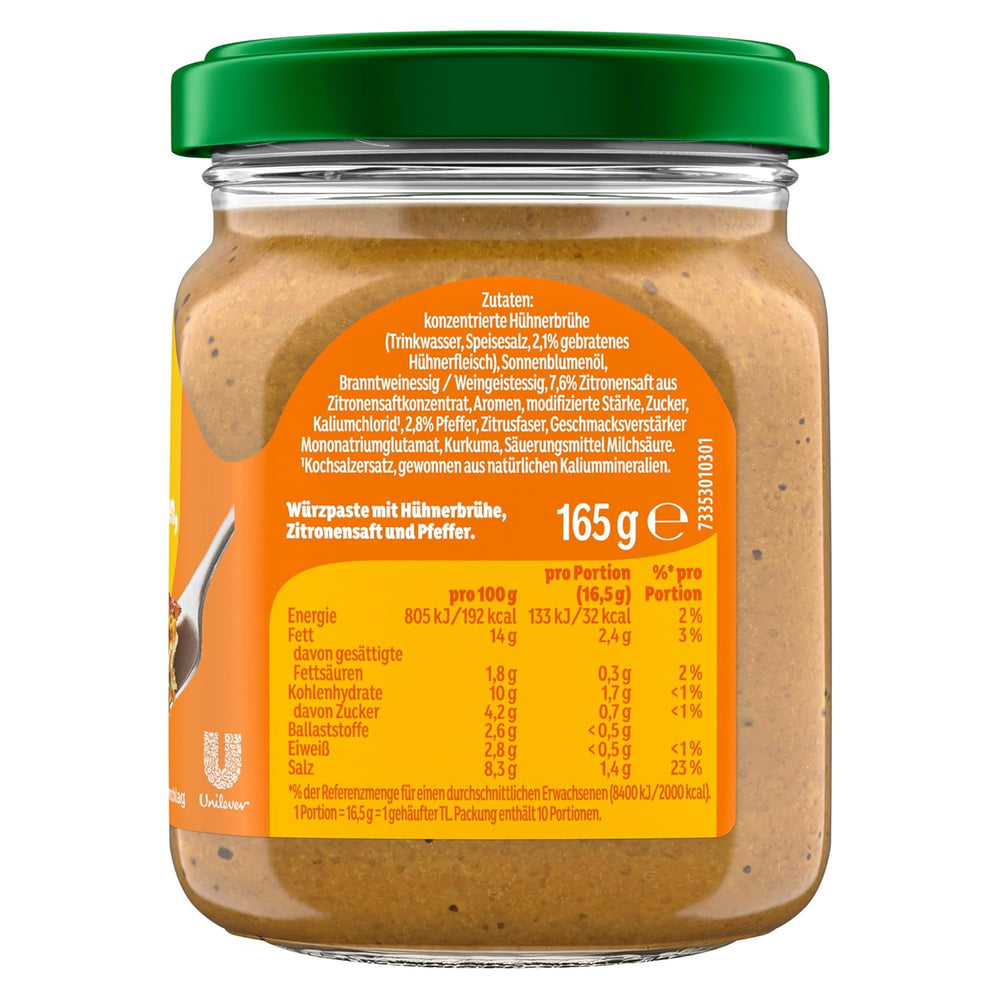 Knorr Schnell gewürzt Kochpaste Gebratenes Hühnchen, Zitrone & Pfeffer einfach & schnell für einen besonders intenzivní, geballten Gesmack 165 g