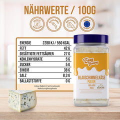 EASY YUMMY - Käsepulver 300g | Instantní Käsegeschmack für Mahlzeiten & Snacks | Immer Bereit, Keine Kühlung Nötig | Aus 100% pravý sýr | Ideální jako Popcorn-Topping