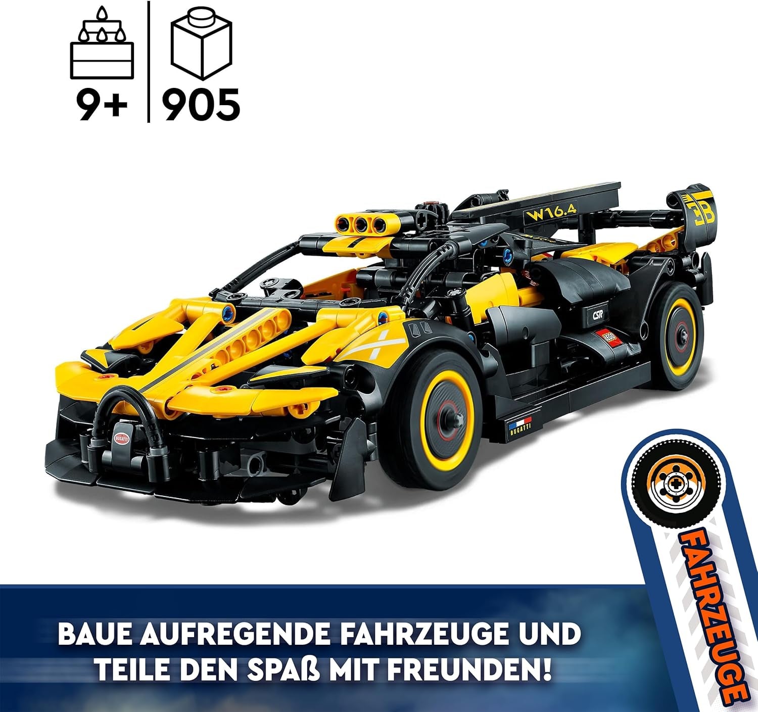 LEGO Technic Bugatti závodní auto, stavebnice modelu auta, hračka sportovního auta, ikonická sběratelská sada aut, stavebnice od 9 let 42151 stavebnic Besuche den LEGO-Store