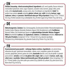 Prymat Hähnchengewürz 1100 g, Gewürzmischung für Hhn, Turecko, Ente, Gans, Grillgewürze, Marináda pro Fleisch im Streuer