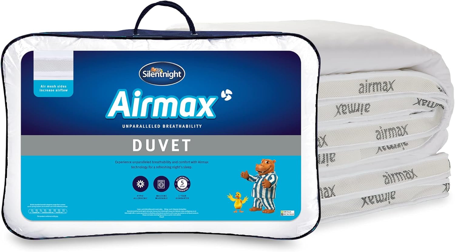 Plapumă Silentnight Airmax, 10,5 tog, pat dublu, alb Plapumi si pilote Naty Shop Pat dublu Dublu