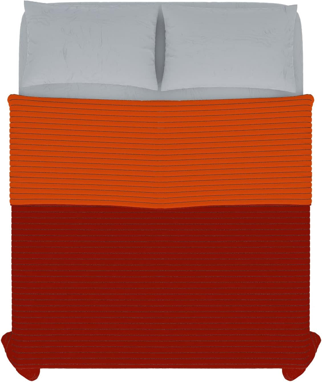 Oranžová/rezavá letní přikrývka z mikrovlákna na manželskou postel 250 X 250 cm Přikrývky a přikrývky Naty Shop