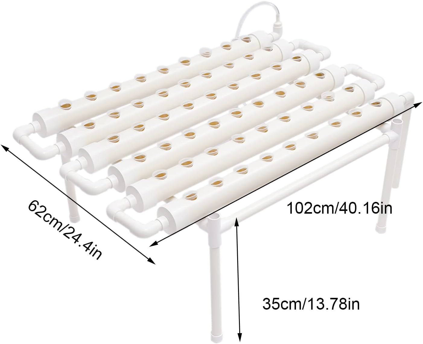 Hydroponische Systeme Grow Set Hydrokultur Rostlinná zelenina Hydroponické Pflanzen BewäSserung Systém Garten Kit Garden Tool Pflanze Sites Pěstování hydroponie Hydroponisches Anzuchtsystem 54LöCher 6Rohr