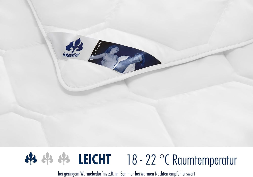 Irisette Edition Plapumă de vară - Made in Germany - Plapumă ușoară pentru vară cu capac din microfibră moale, 155 X 220 cm, certificat Ã-ko-Tex Plapumi si pilote Naty Shop