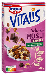 Oetker Vitalis Hořké čokoládové müsli: Hořké čokoládové snídaňové müsli, balení 6 ks (6 x 600 g)