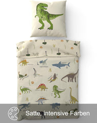 Skybrands Dino Bedtuene 135X200 Jungen Bedtune Dinosaurier Baumwolle 2Tlg Kinder Bedtune Dinosaurier 135X200 + taška Naty Shop