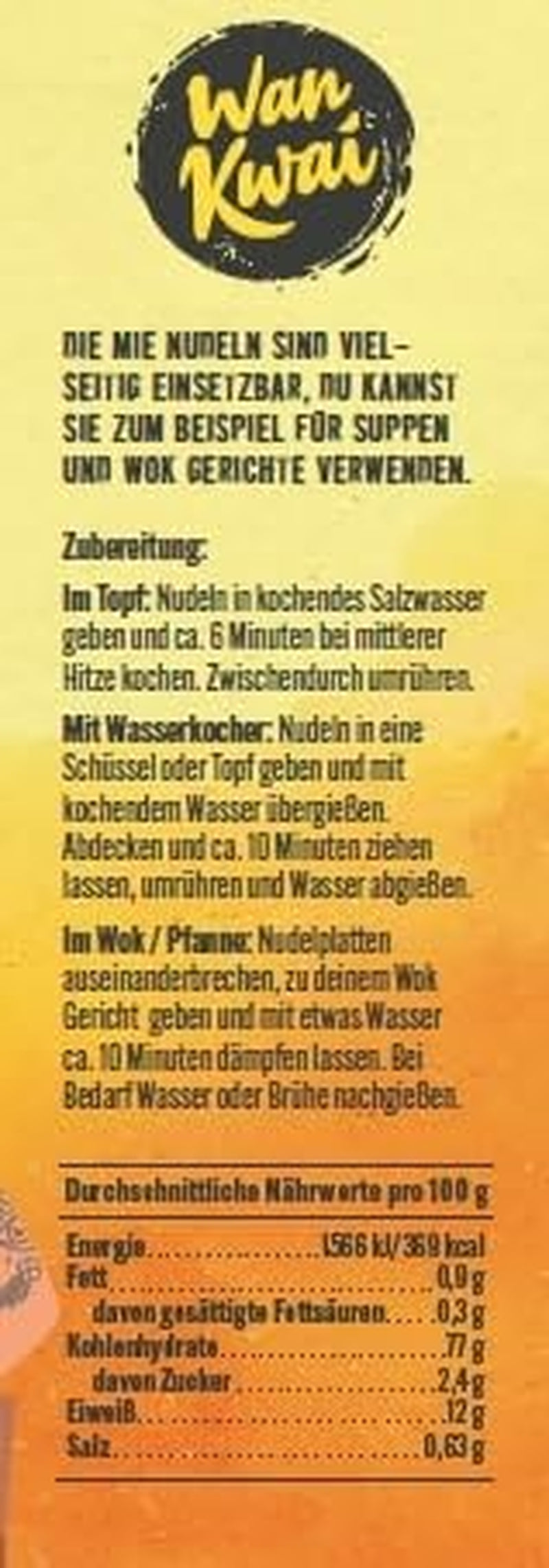 Wan Kwai Mie Noodles 250g: Všestranné v polévkách a pokrmech z wok, rychle připravené za 6 minut, objevte chuť asijské kuchyně a využijte vysoce kvalitních surovin.