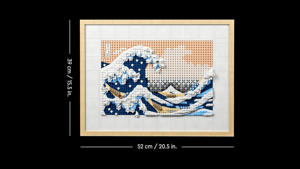 LEGO 31208 Art Hokusai – Große Welle, 3D japonské Wanddeko, Bastelset, gerahmte Ocean-Leinwand, Hobbies für Erwachsene, DYI, Home- und Büro-Deko
