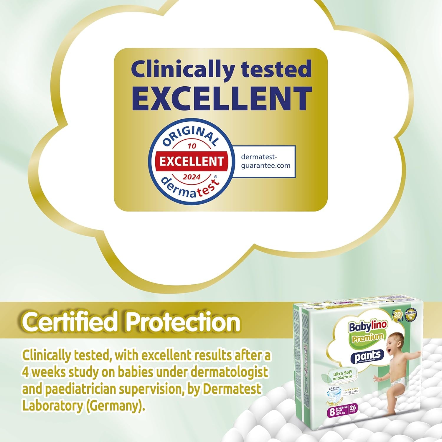 Prémiové kalhoty velikosti 8 s ultra měkkým filtrem, XXL (20+ kg), 104 kusů