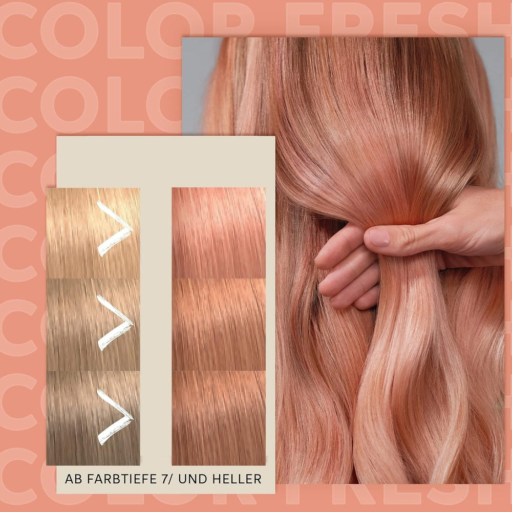Wella Professionals Color Fresh Mask Peach Blush - tratament de păr pentru revitalizarea și schimbarea culorii părului - nuanță hrănitoare cu ulei de avocado - pentru păr blond și iluminat - 150 ml Masca de par Naty Shop