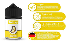 Příchuť jídla Twizzy Banana - 60 ml - Intenzivní chuť - Ideální na pečení Aromas Naty Shop