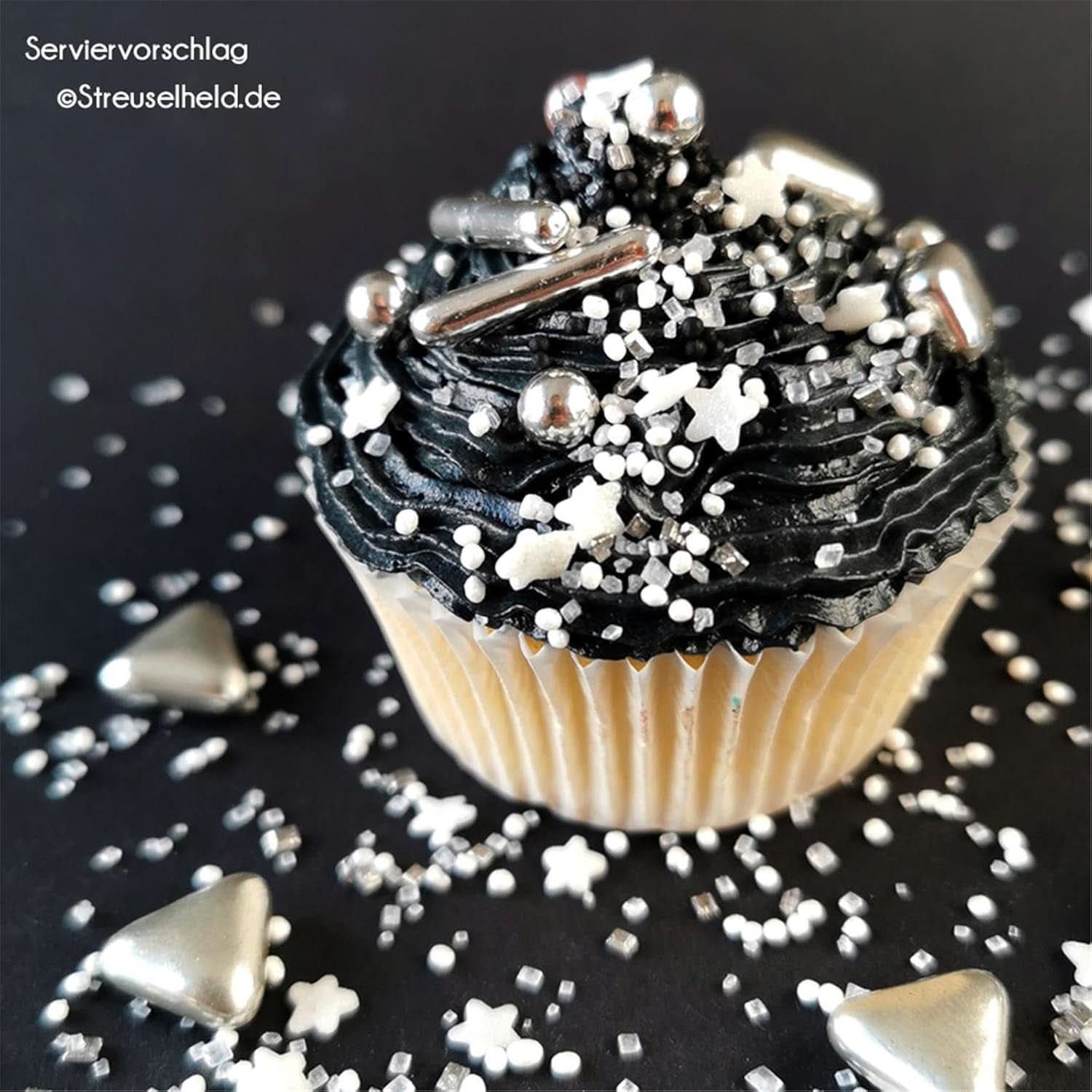 Streusel Hero Chocolate Mix Silver White Sprinkles, 40 gramů Naty Shop