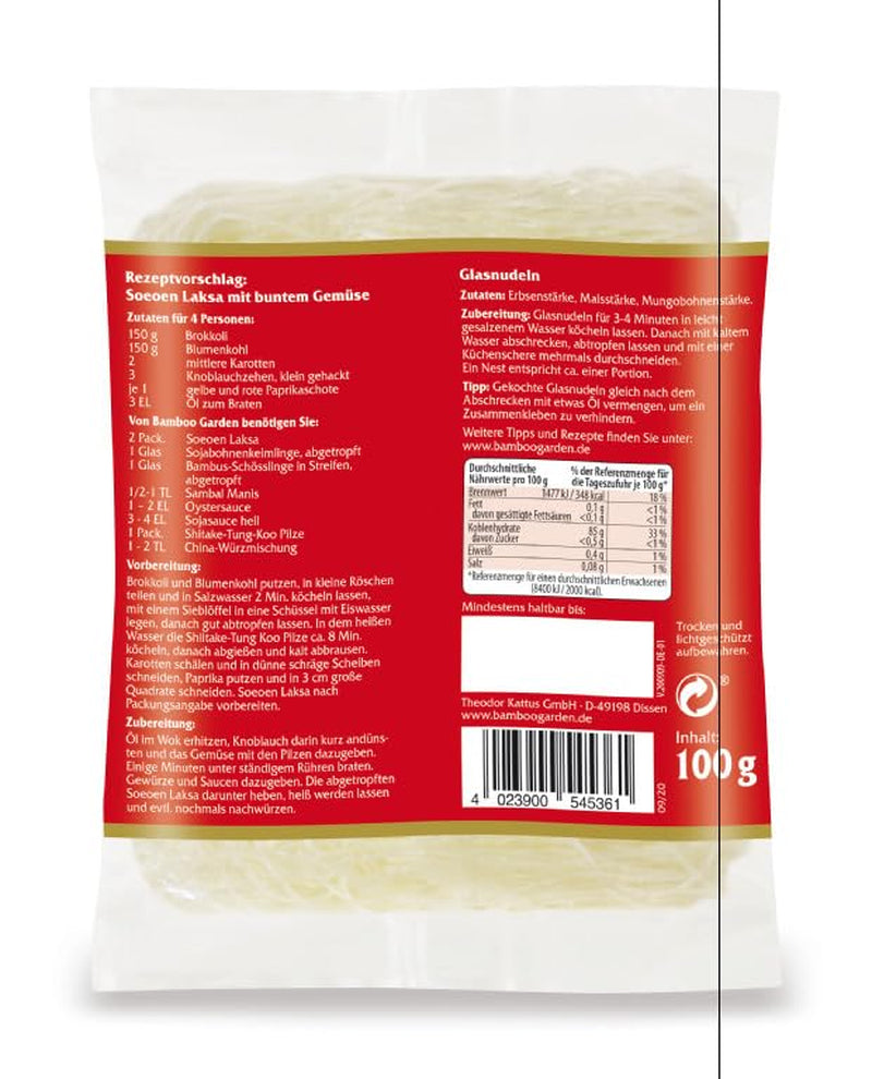 Skleněné nudle Bamboo Garden Soeoen Laksa, 100g