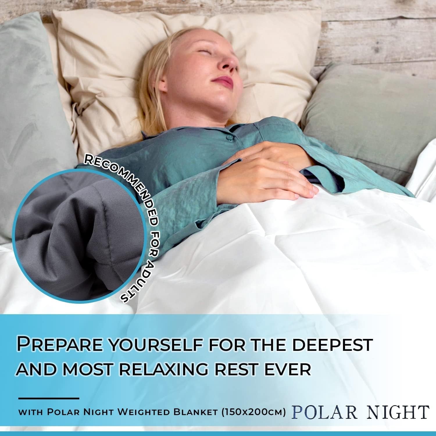 Polar Night vážená deka pro dospělé 150 X 200 Cm, 9 Kg - vážená deka pro hluboký spánek, těžká deka, terapeutická deka ze 100% mikrovlákna, relaxační deka Oeko-Tex® 100 Comforter Standardní postele a deky Polar Night