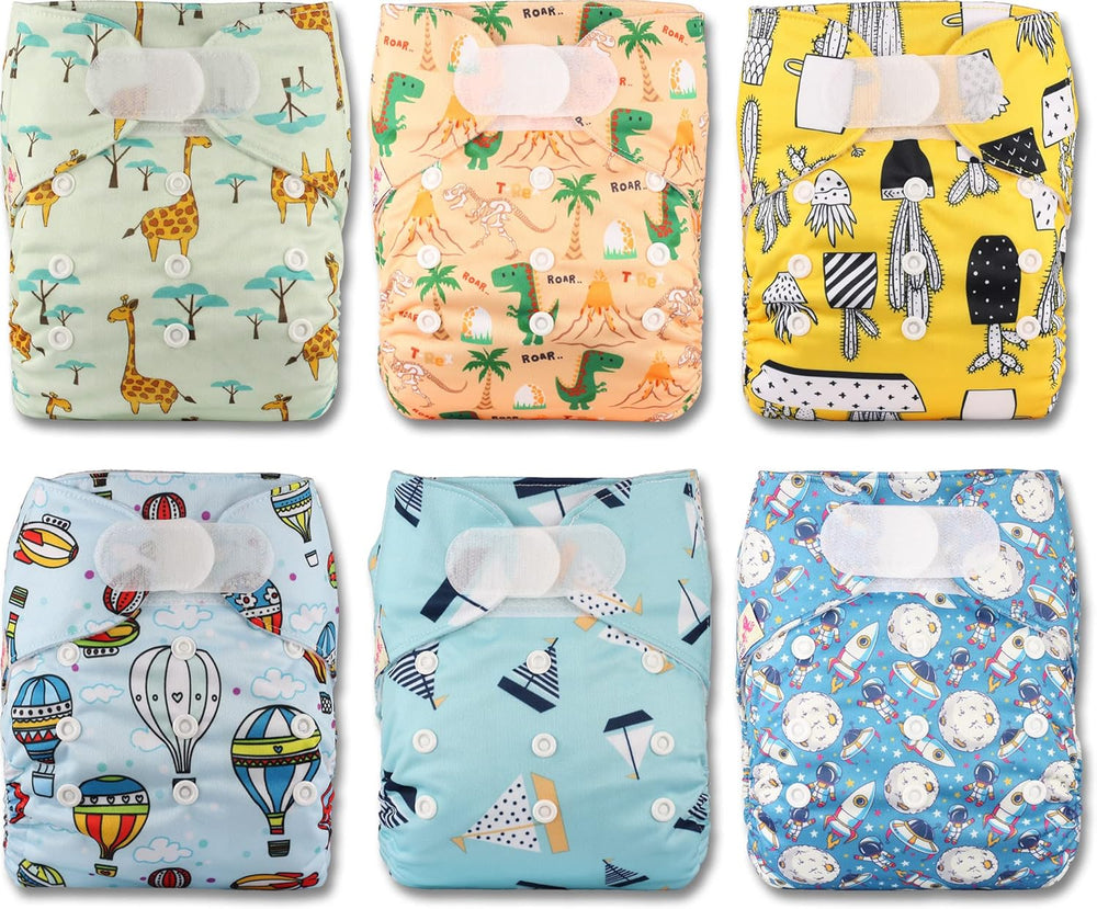 Opakovaně použitelná plena Littles and Bloomz FLV2-0602, standardní zapínání na suchý zip, 6 plen