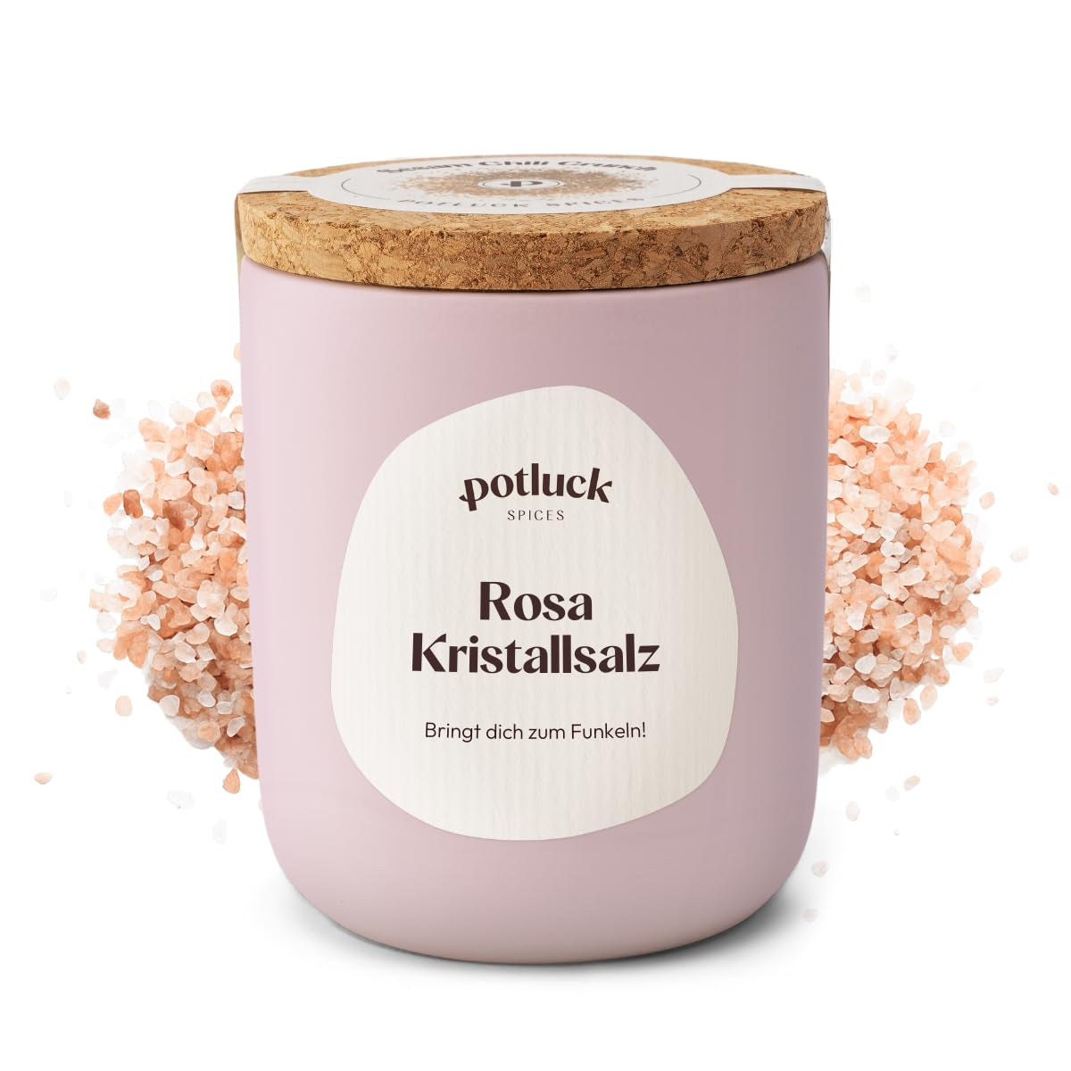 Potluck | Fleur de Sel handgeschöpft | Meersalz im Keramiktopf | 80 g | Veganské, bezlepkové a s přírodními ingrediencemi