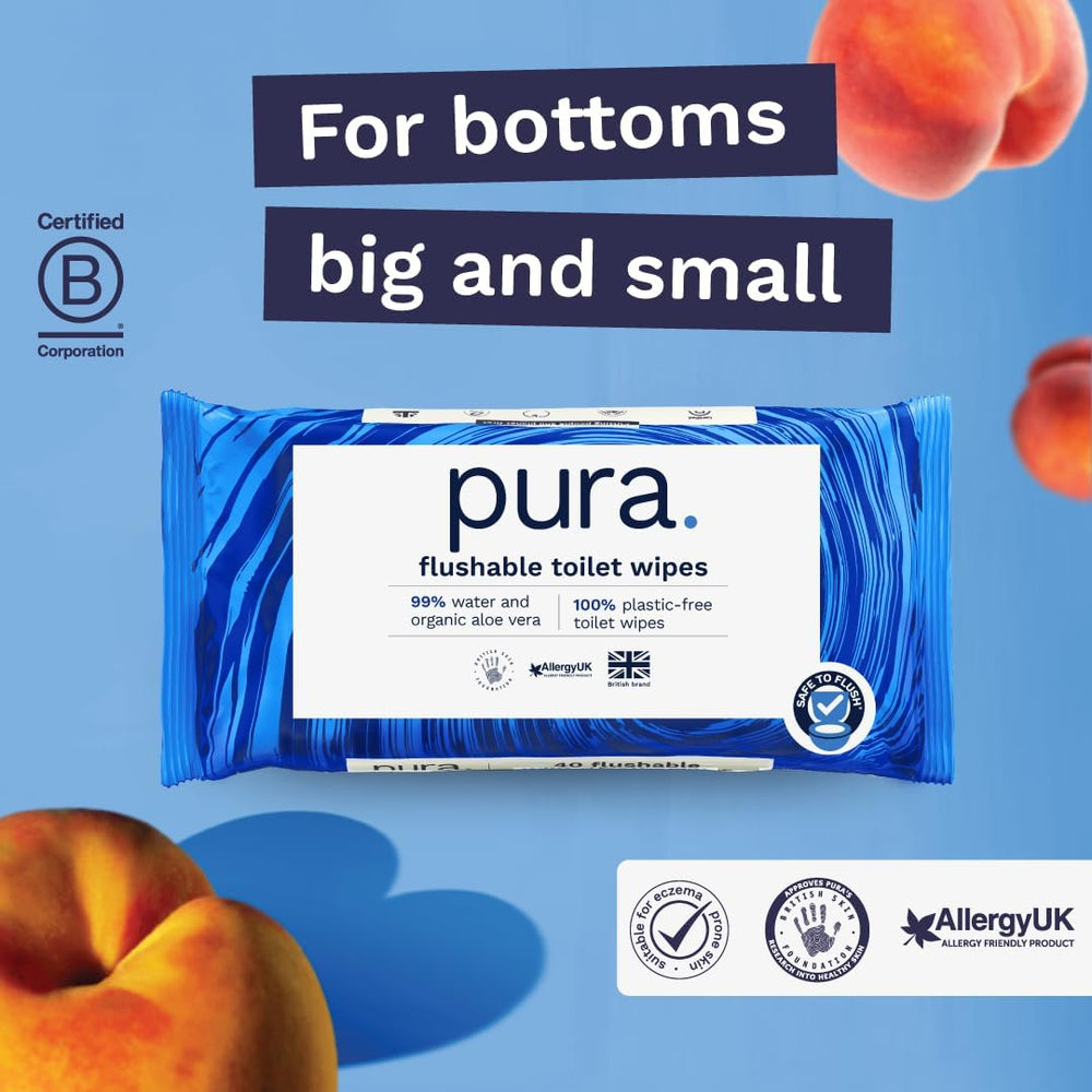 Ekologické jednorázové vlhčené ubrousky 560 ubrousků (14 x 40 ubrousků) Měsíční balení 100% bez plastů 99% vlhčené ubrousky citlivé na vodu Jemné k spláchnutí Certifikované biologicky odbouratelné veganské