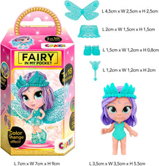 Craze Fairy In My Pocket | Fee Puppe mit Flügel, Fee Spielzeug zum Sammeln mit Spezialeffekten wie Glitzer, Leuchten im Dunkeln und Farbwechsel