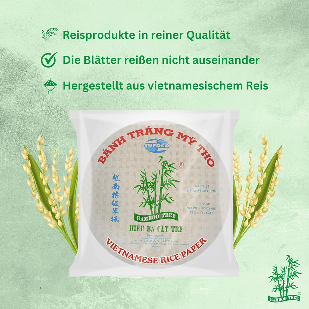 BAMBUSOVÝ STROM - Rýžový papír 31 cm. (Letní závitky) - 44 x 340 g - Vícebalení