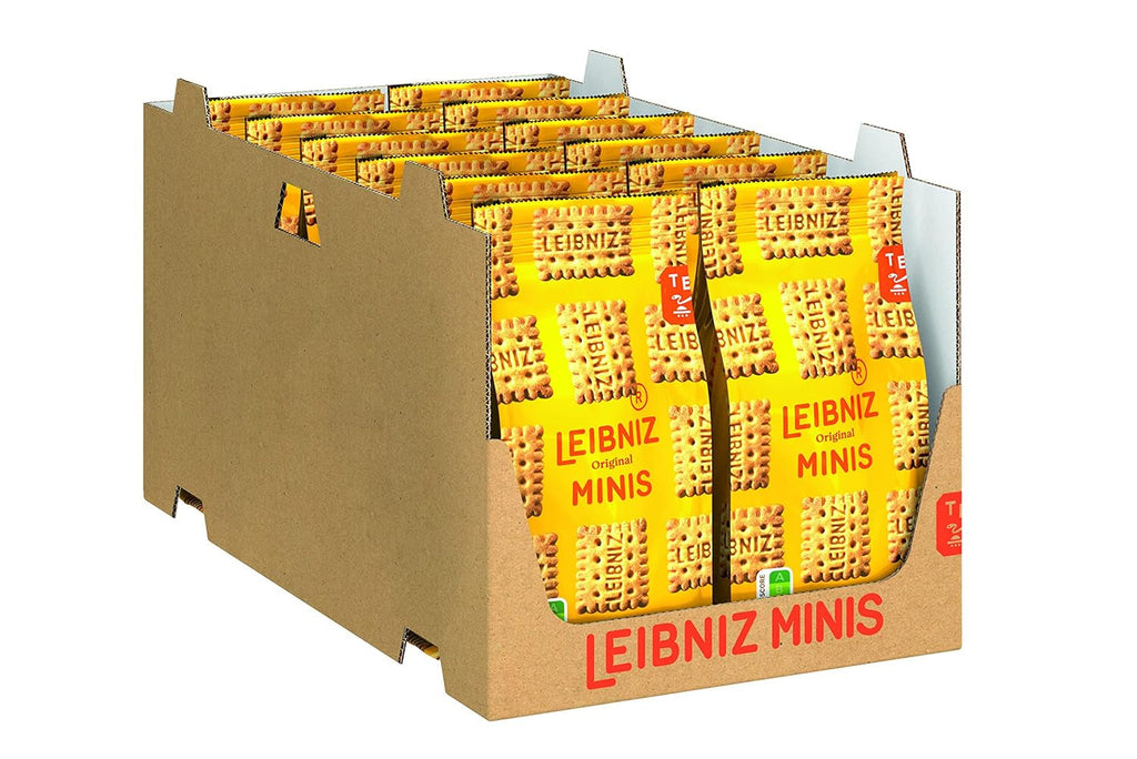 LEIBNIZ Biscuiți cu unt originali, pachet de 22 de gustări, biscuiții cu unt numărul 1, biscuiți crocanți într-un pachet mare practic (22 x 50 g), perfecți pentru călătorii