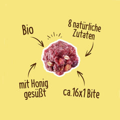 HAFERVOLL Minis řepka a banán 8x 65g – certifikované bio, s medem, bez přidaného cukru, ideální pro sdílení